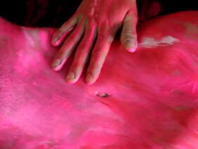 Homme sur tableau rose – 2010 Meton Atopik.